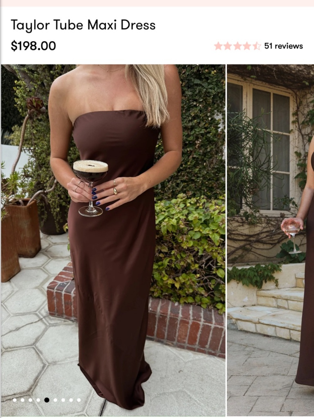 Show Me Your MuMu Brown Strapless Taylor Tube Maxi Dress
